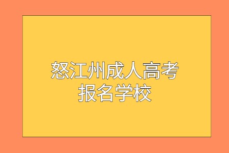 怒江州成人高考報名學校