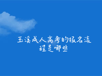 玉溪成人高考報名流程