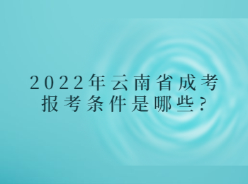 云南省成考報考條件是哪些?